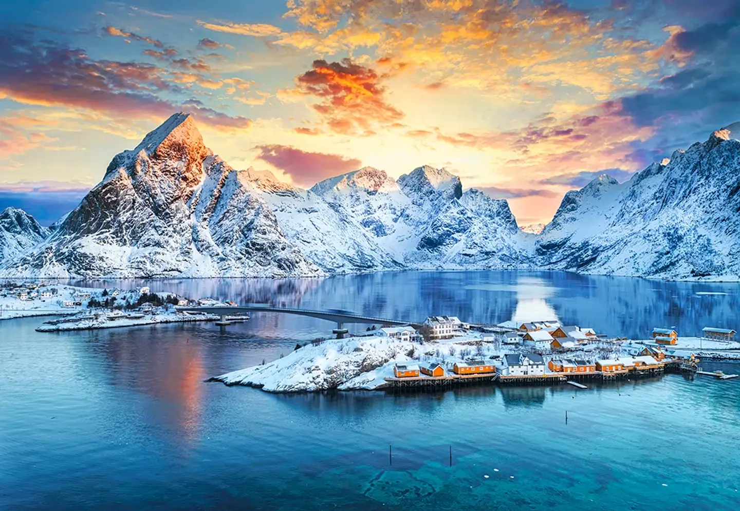 Puzzle 1000 Piezas | Sakrisøy, Lofoten, Noruega 2