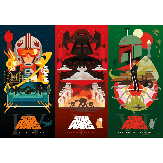 Puzzle 2000 piezas | Star Wars Trilogía Silver Select 3