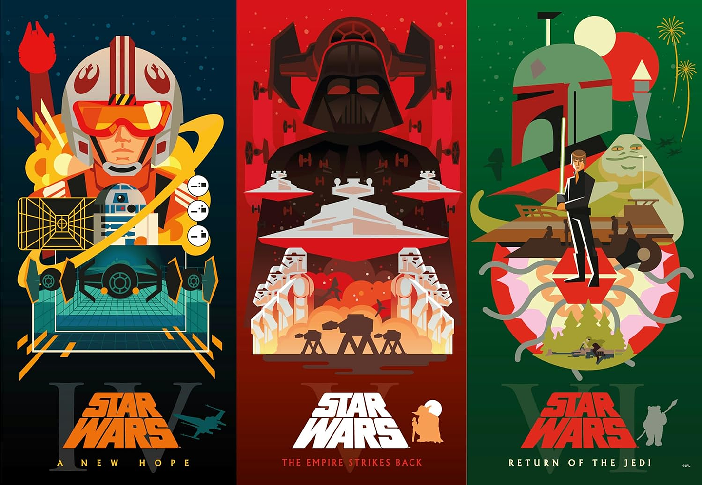 Puzzle 2000 piezas | Star Wars Trilogía Silver Select 3