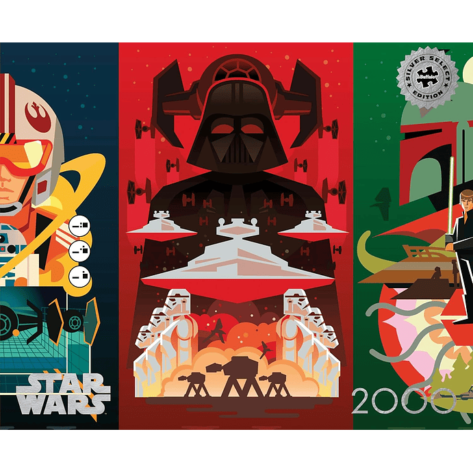 Puzzle 2000 piezas | Star Wars Trilogía Silver Select 1