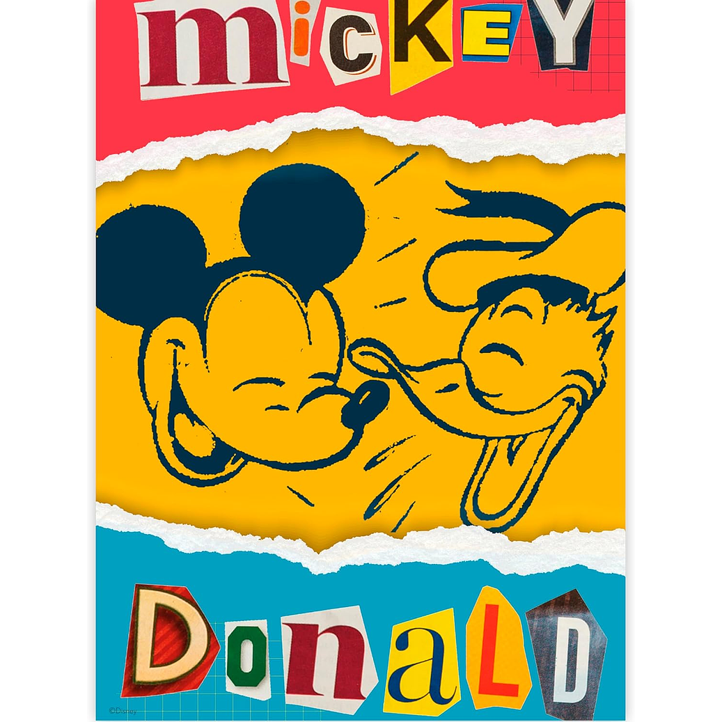 Puzzle (5 en 1) 300, 500, 750 Piezas | Disney Mickey y Donald Multipack 3