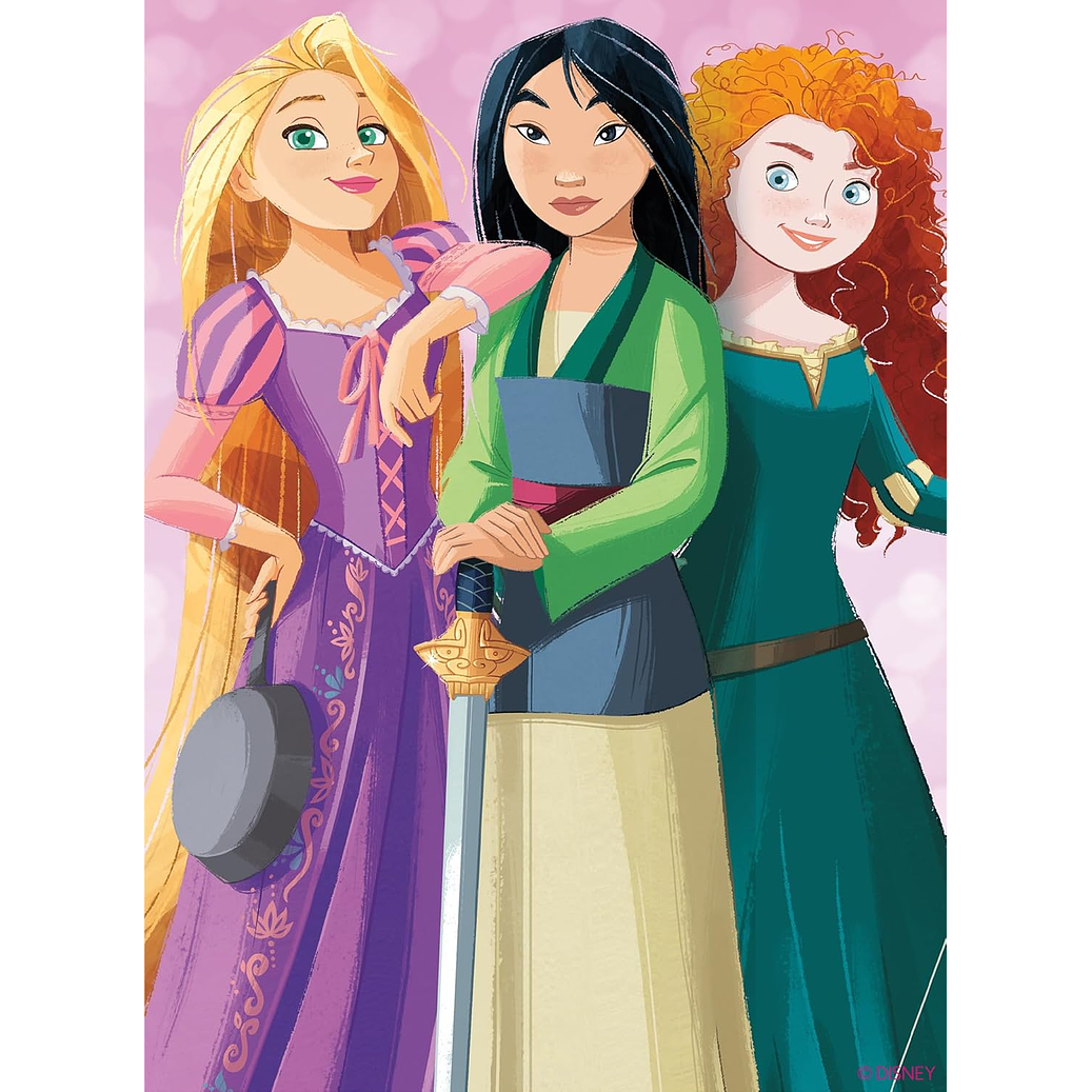 Puzzle (5 en 1) 300, 500, 750 Piezas | Disney Princesas Multipack 6