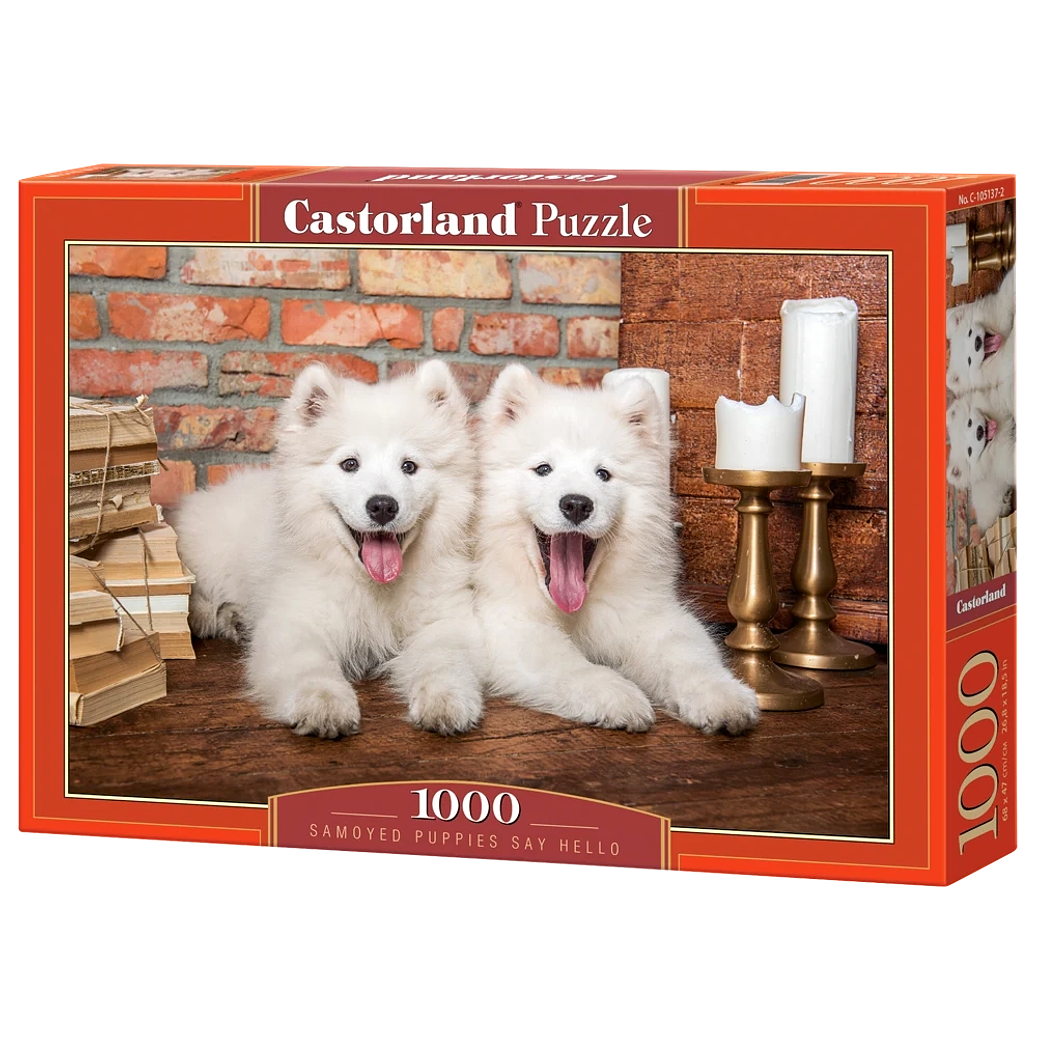 Puzzle 1000 Piezas | Cachorros Samoyedo 1