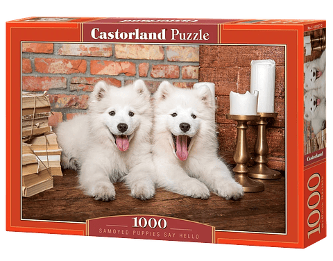 Puzzle 1000 Piezas | Cachorros Samoyedo