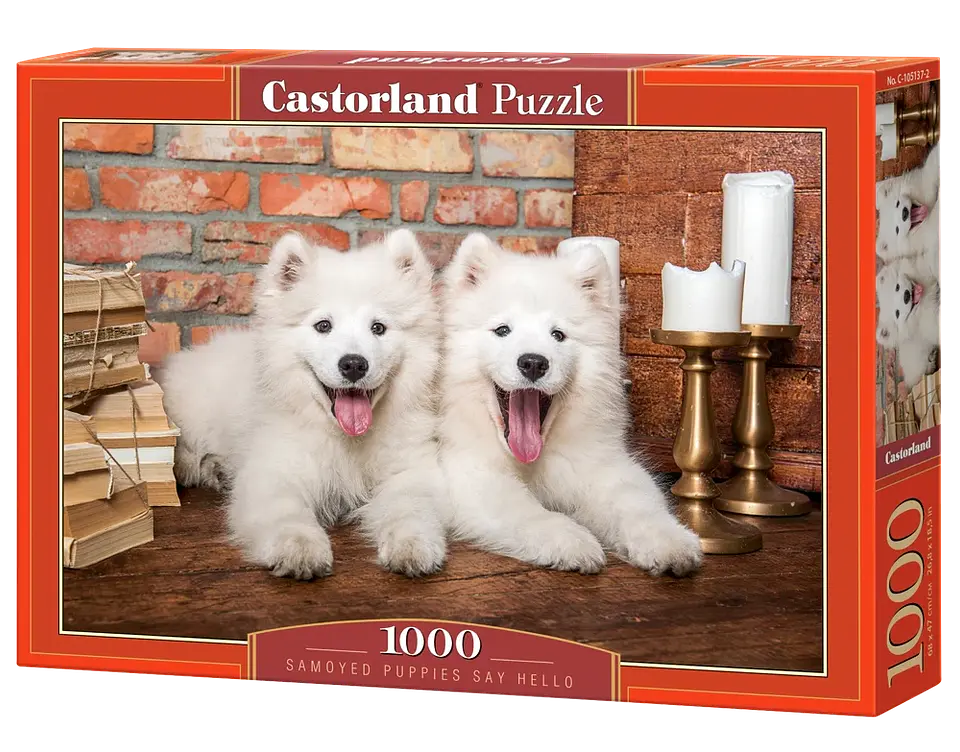 Puzzle 1000 Piezas | Cachorros Samoyedo 1