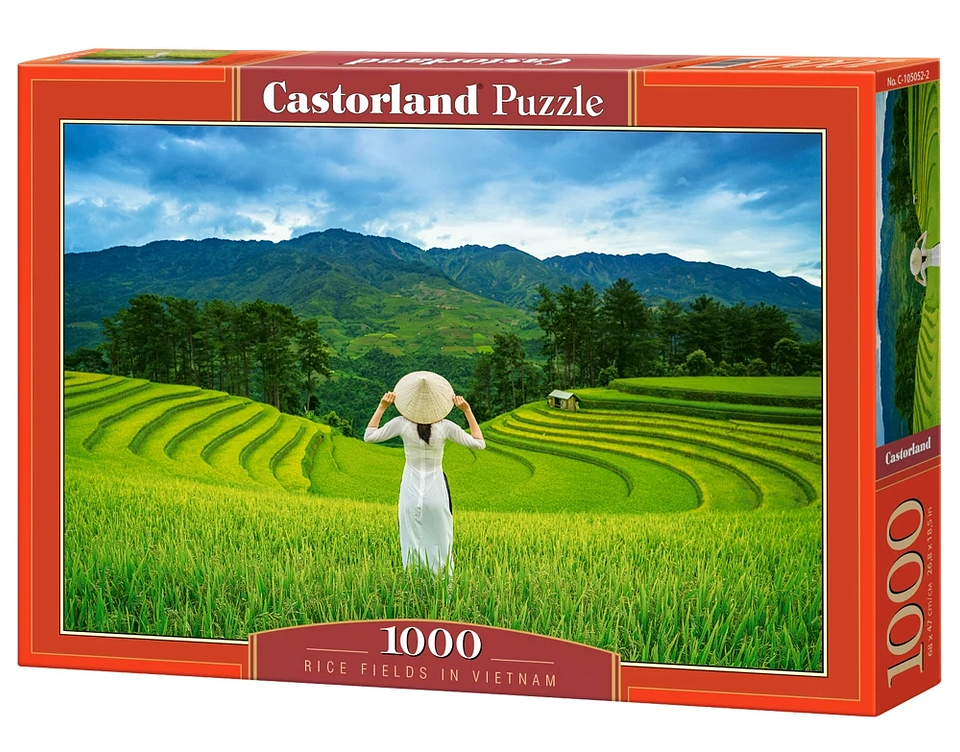 Puzzle 1000 Piezas | Campos de Arroz en Vietnam 1