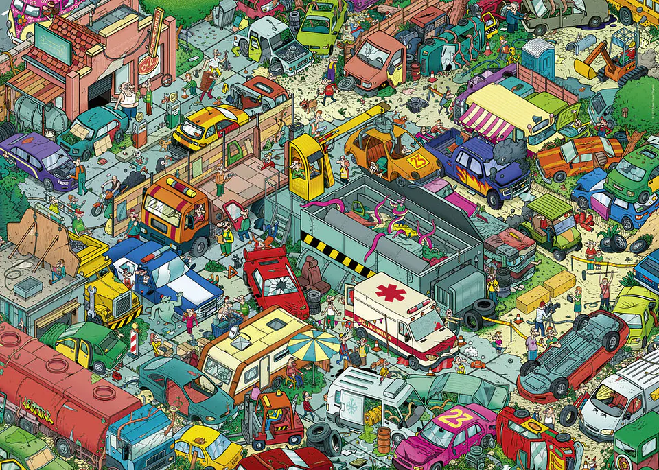 Puzzle 1000 Piezas | Car Cemetery 2