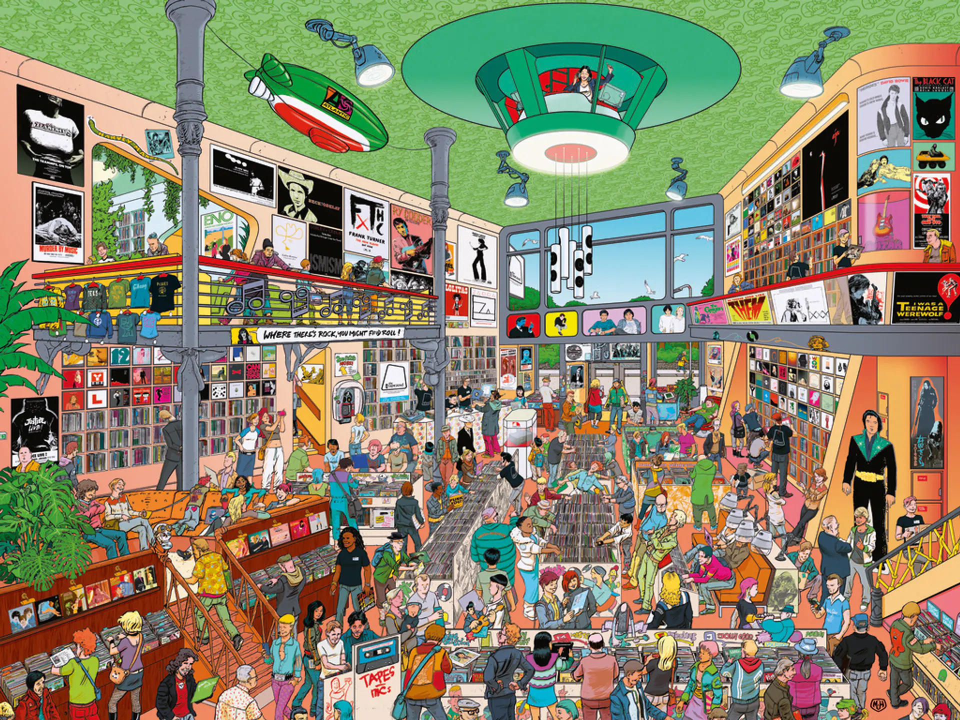 Puzzle 1500 Piezas | Record Store 2