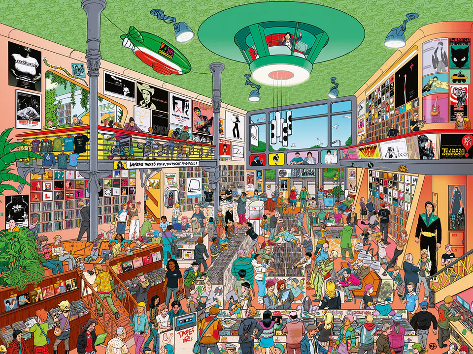 Puzzle 1500 Piezas | Record Store 2