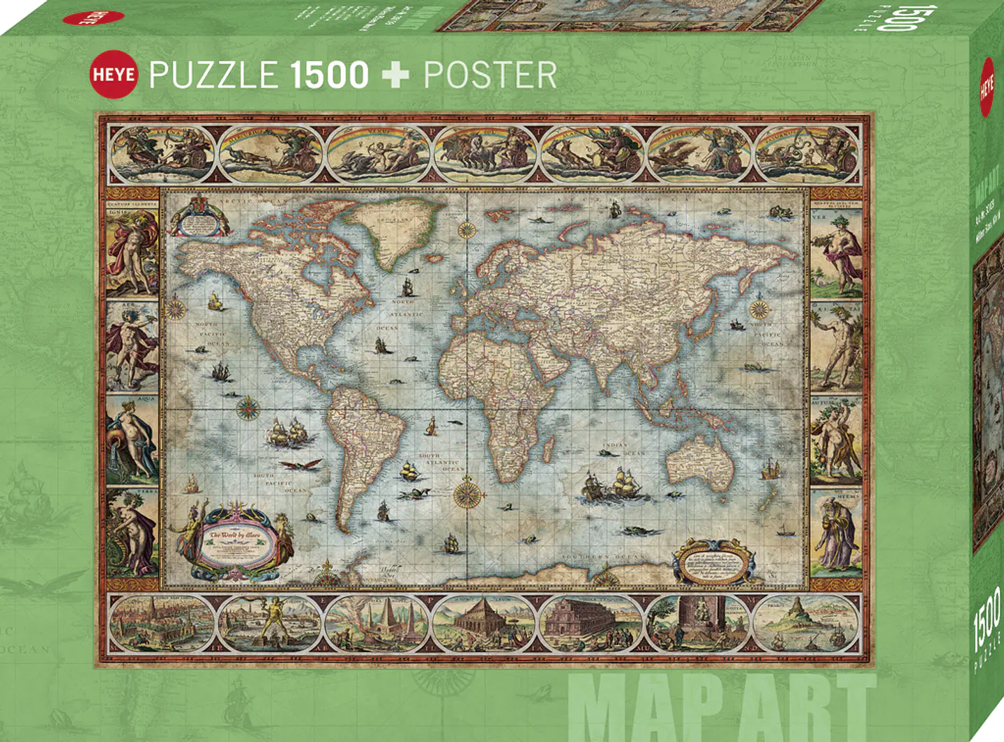 Puzzle 1500 Piezas | Willem Blaeu World 1