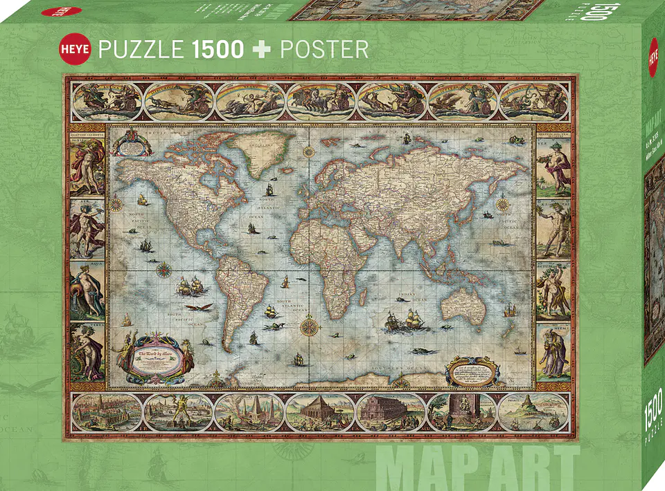 Puzzle 1500 Piezas | Willem Blaeu World 1