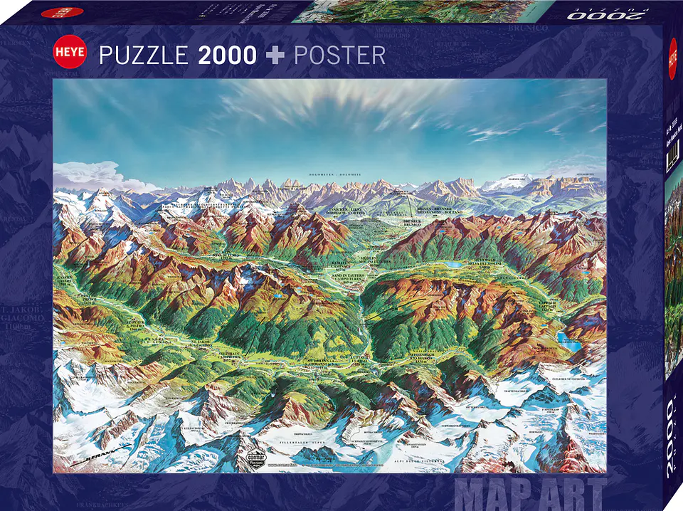 Puzzle 2000 Piezas | Alpine Mountain World 1