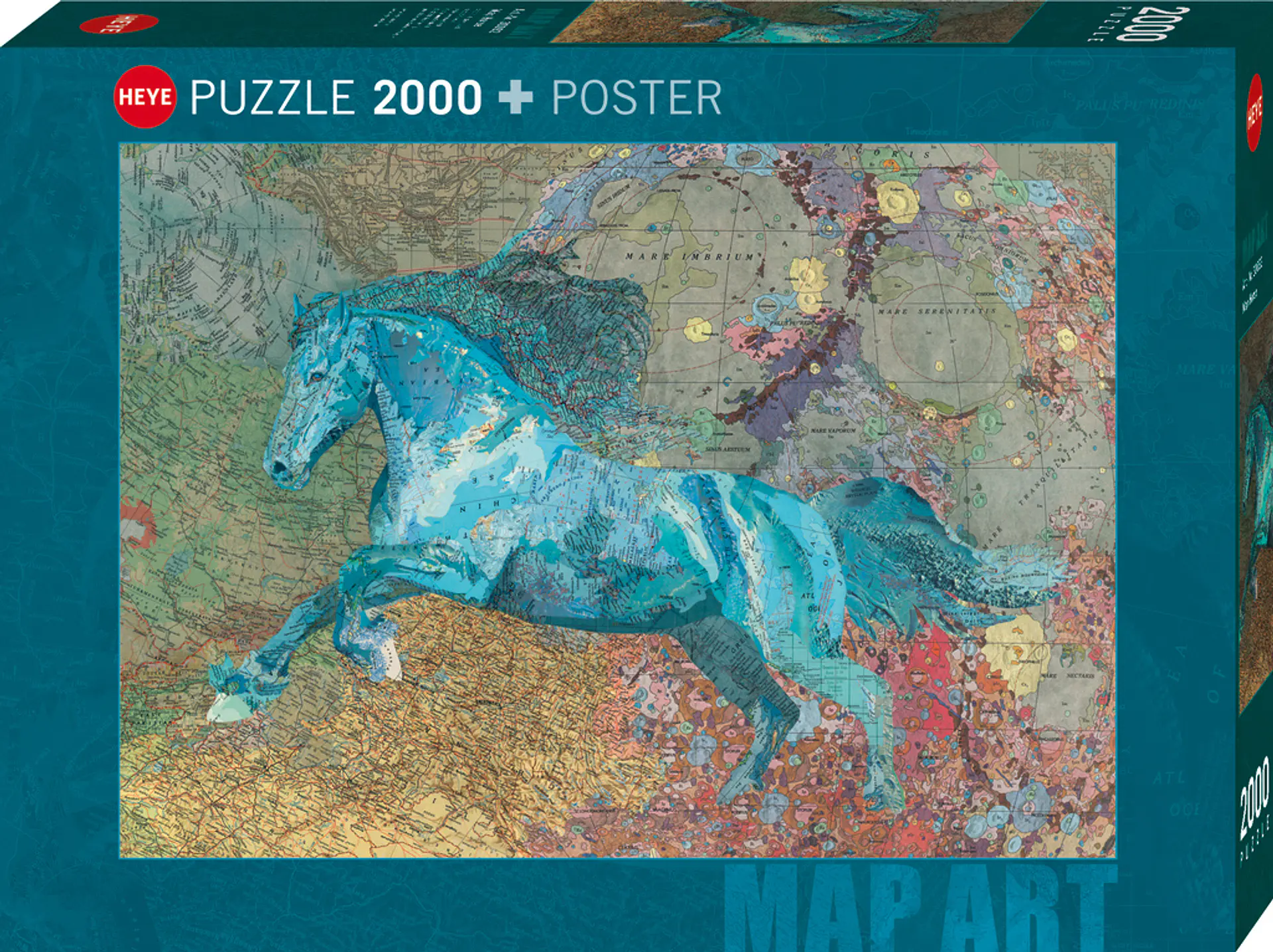 Puzzle 2000 Piezas | Map Horse 1