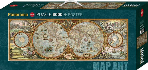 Puzzle 6000 Piezas | Hemisphere Map