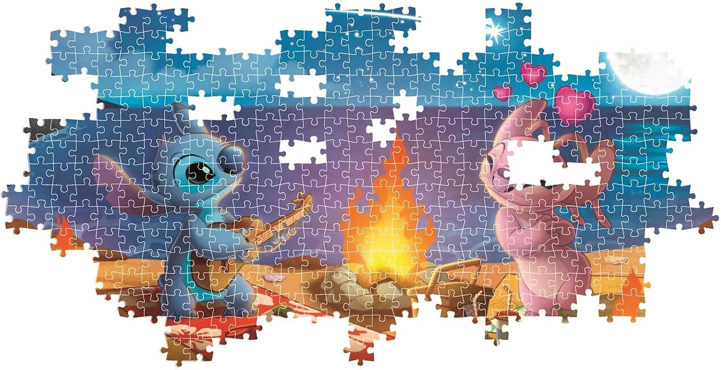 Puzzle 1000 Piezas Panorámico | Disney Stitch y Angel 3