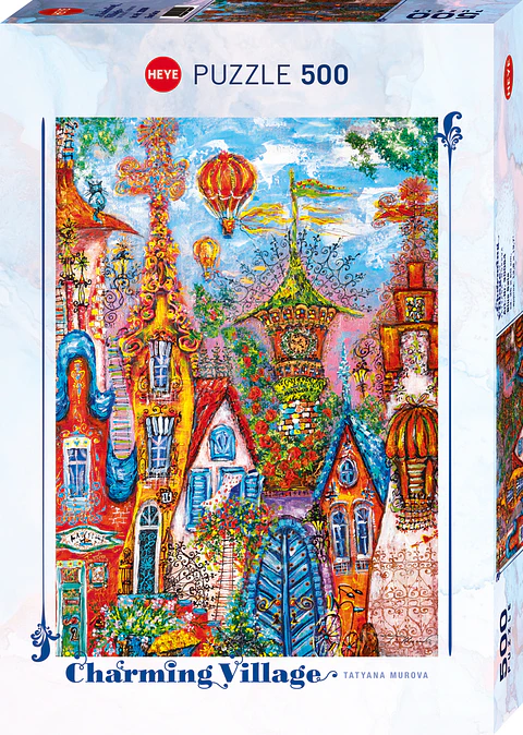 Puzzle 500 Piezas | Charming Village Blue Gate