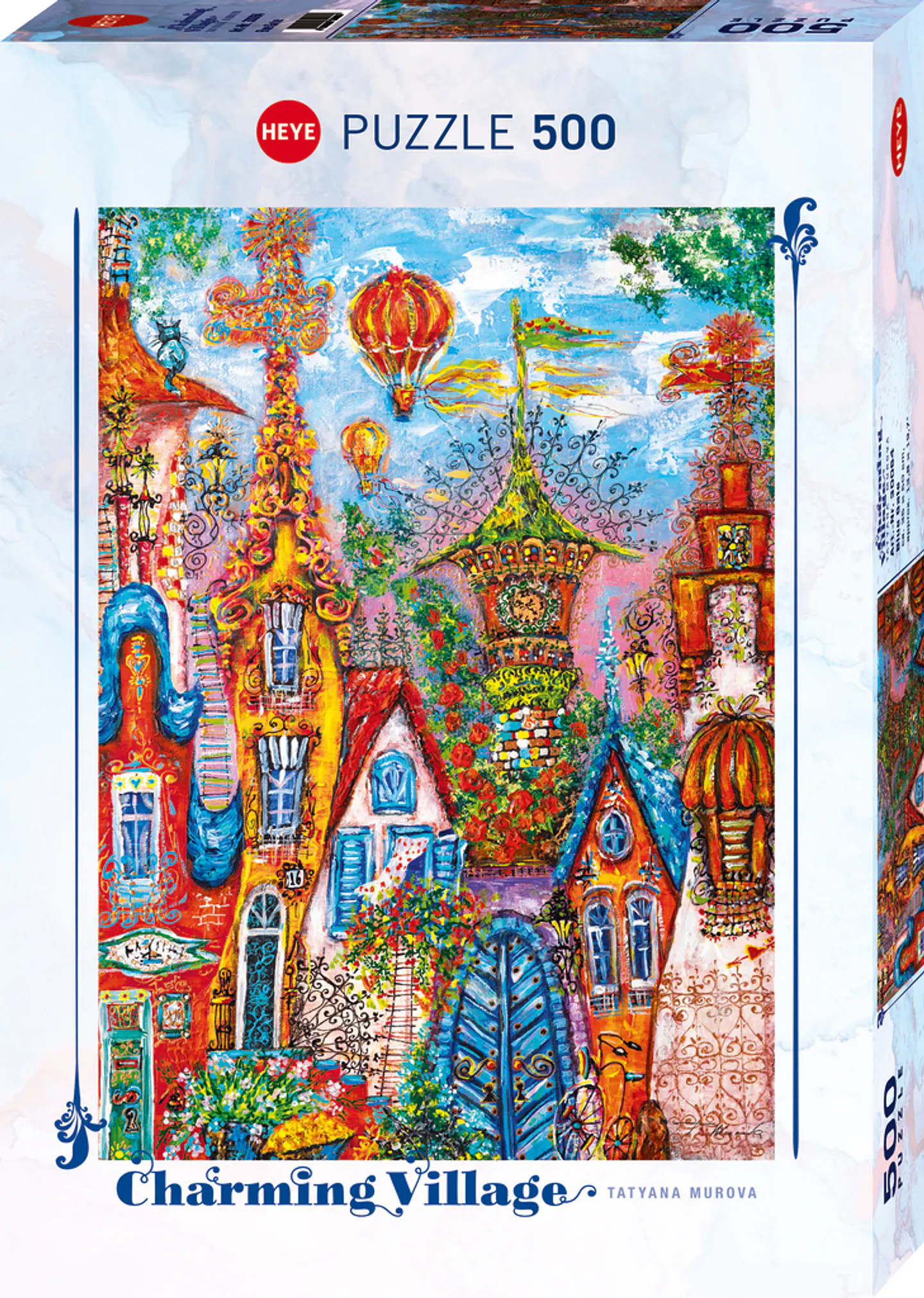 Puzzle 500 Piezas | Charming Village Blue Gate 1