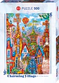 Puzzle 500 Piezas | Charming Village Blue Gate - Miniatura 1