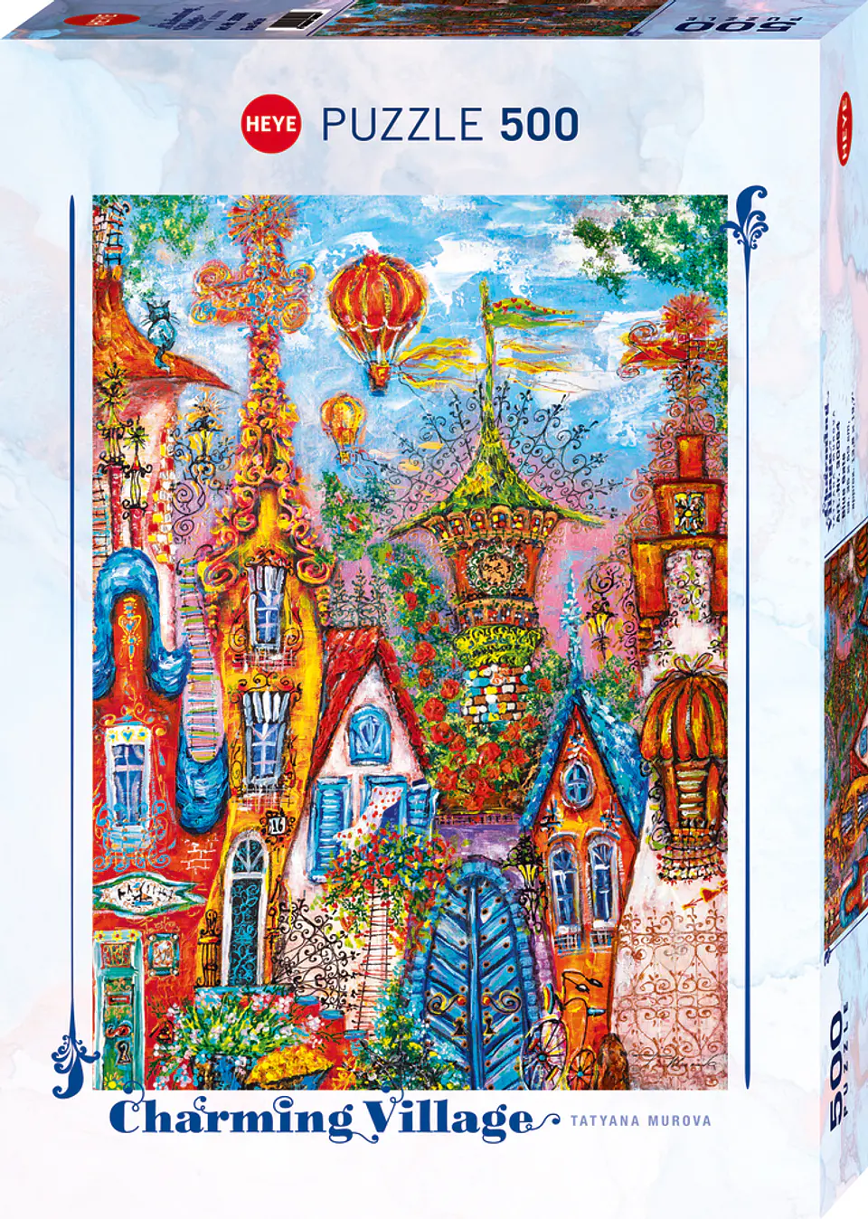 Puzzle 500 Piezas | Charming Village Blue Gate 1