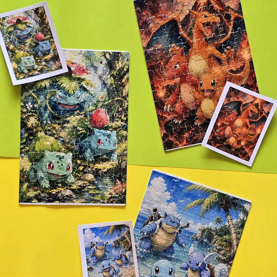 Pack 3 Puzzles Pokémon 120 Piezas – Iniciales de Kanto 1