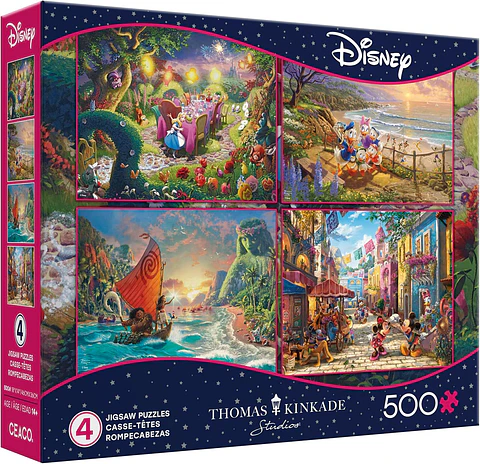 Puzzle (4 en 1) 500 piezas c/u | Disney Multipack (M) Ceaco