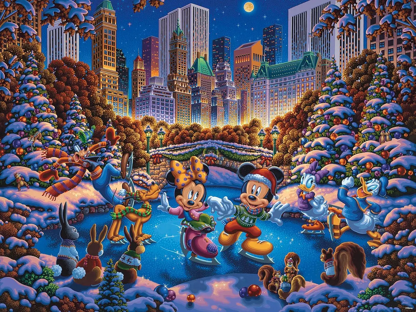 Puzzle 1500 Piezas | Disney Mickey y Minnie Patinando sobre Hielo 2