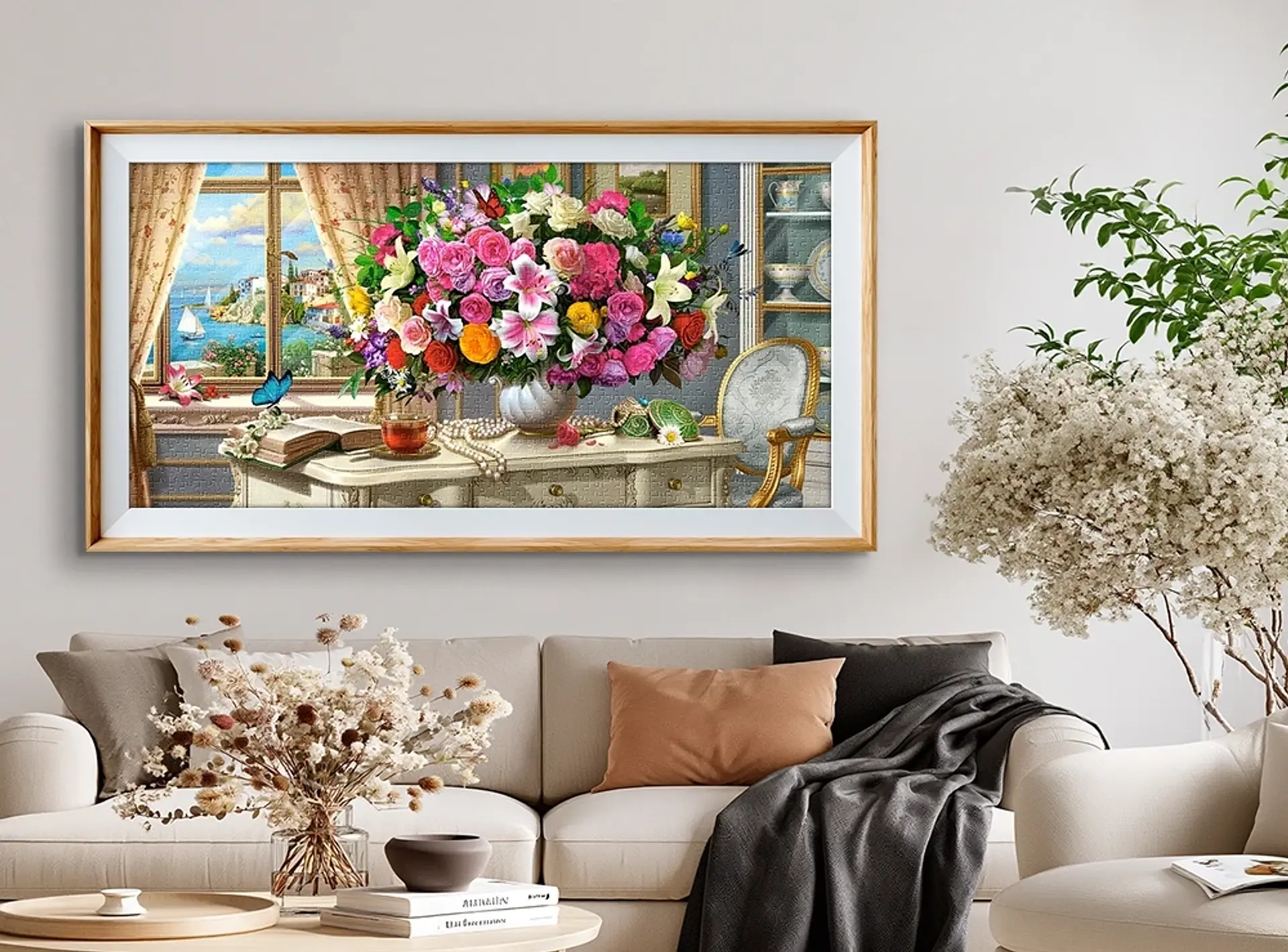 Puzzle 4000 Piezas | Flores de Verano y una Taza de Té 3