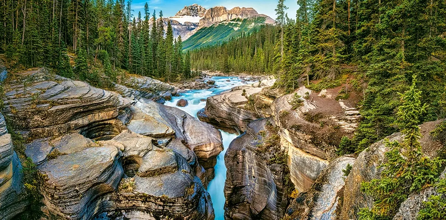 Puzzle 4000 Piezas | Cañón Mistaya, Parque Nacional Banff, Canadá 2