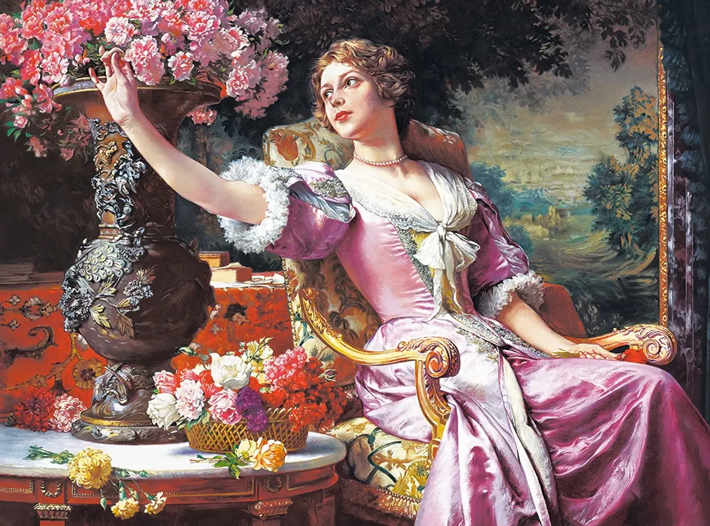 Puzzle 3000 Piezas | Dama con Vestido Morado 2