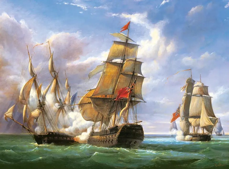 Puzzle 3000 Piezas | Combate entre Buques Franceses e Ingleses 2