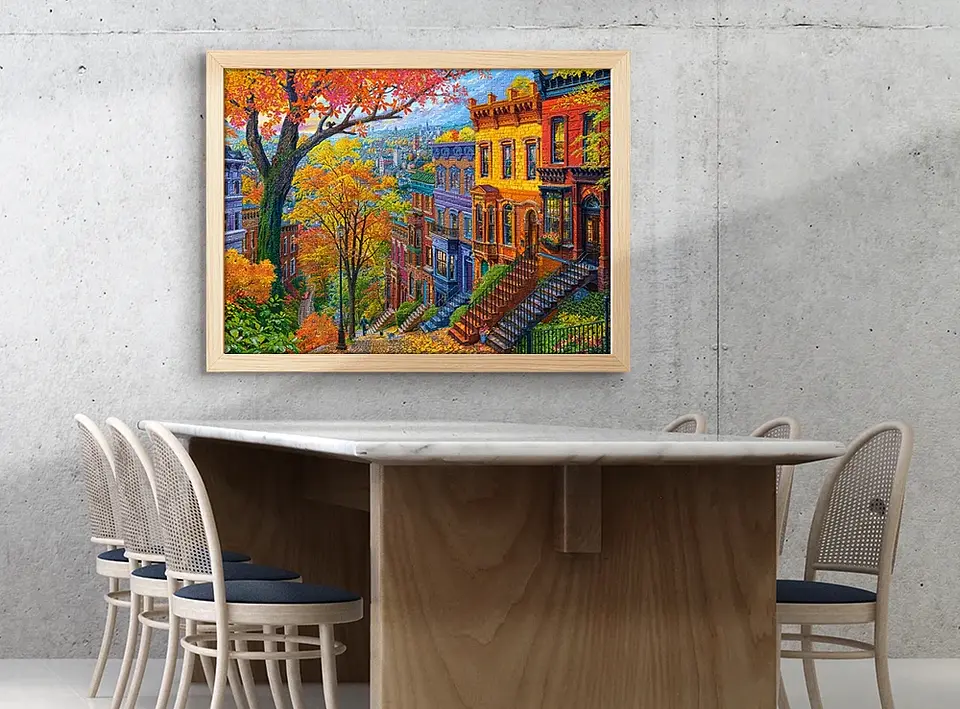Puzzle 3000 Piezas | Colina Urbana en Otoño 3