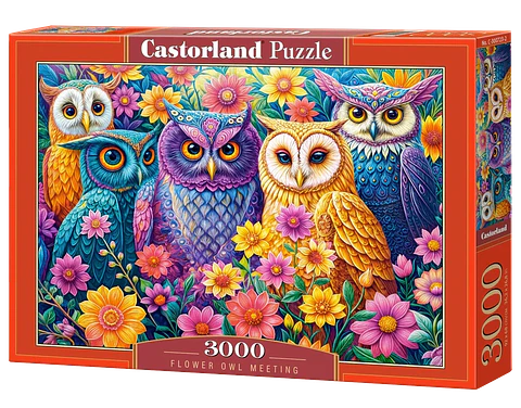 Puzzle 3000 Piezas | Encuentro de Búhos Florales