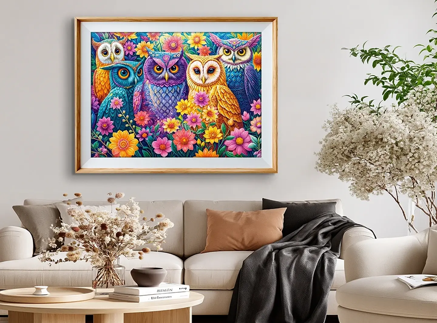 Puzzle 3000 Piezas | Encuentro de Búhos Florales 3