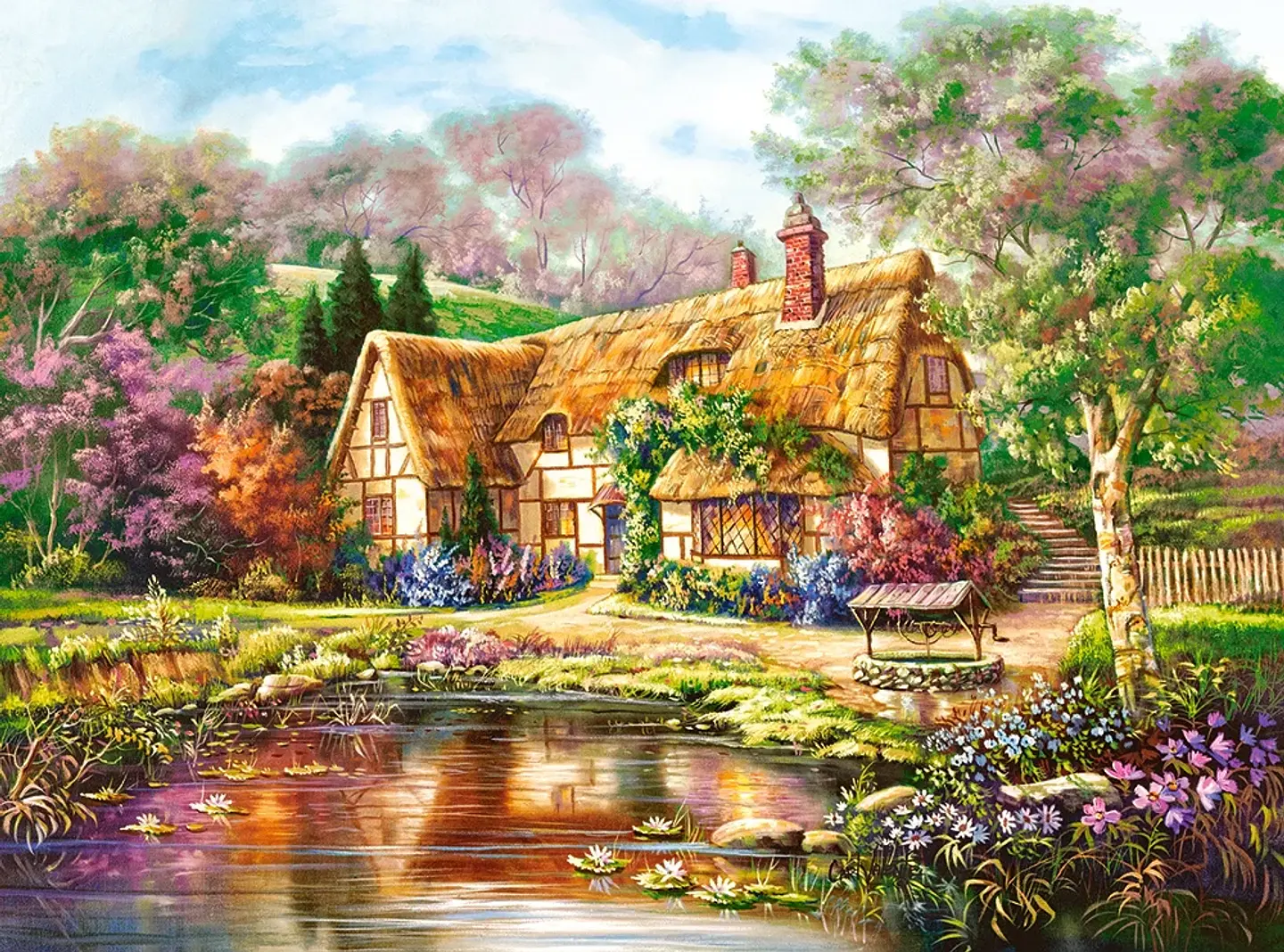 Puzzle 3000 Piezas | Atardecer en el Estanque Woodgreen 2