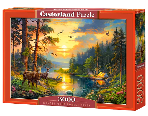 Puzzle 3000 Piezas | Atardecer sobre el Río del Bosque
