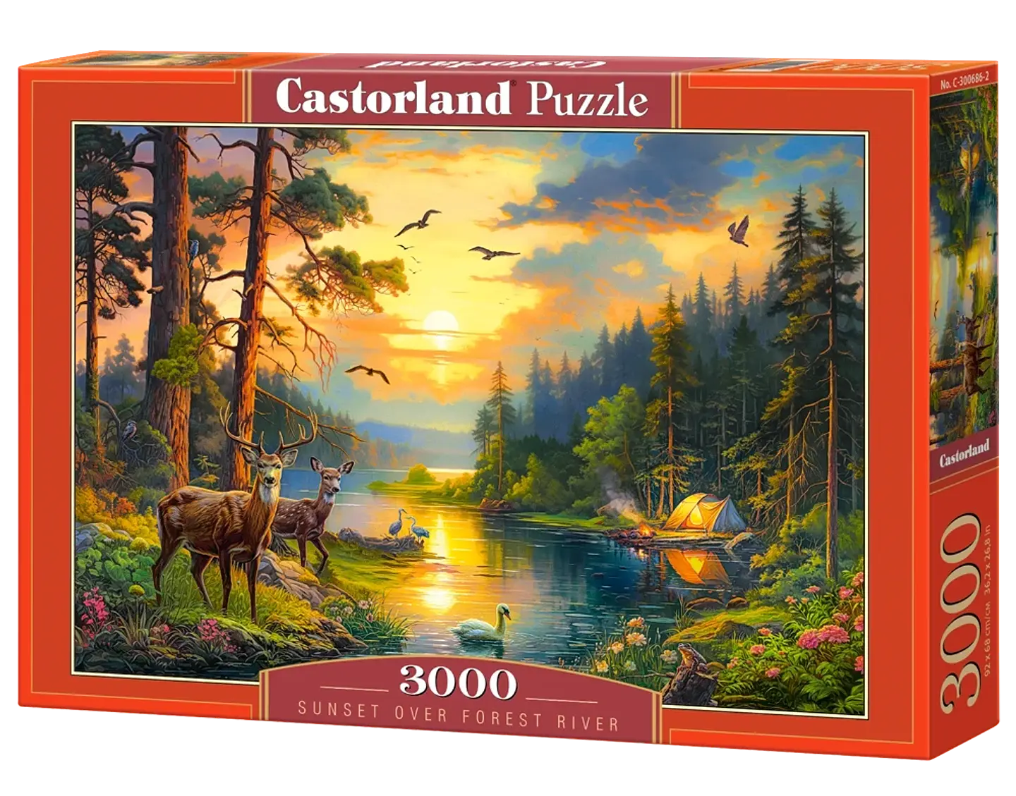 Puzzle 3000 Piezas | Atardecer sobre el Río del Bosque 1