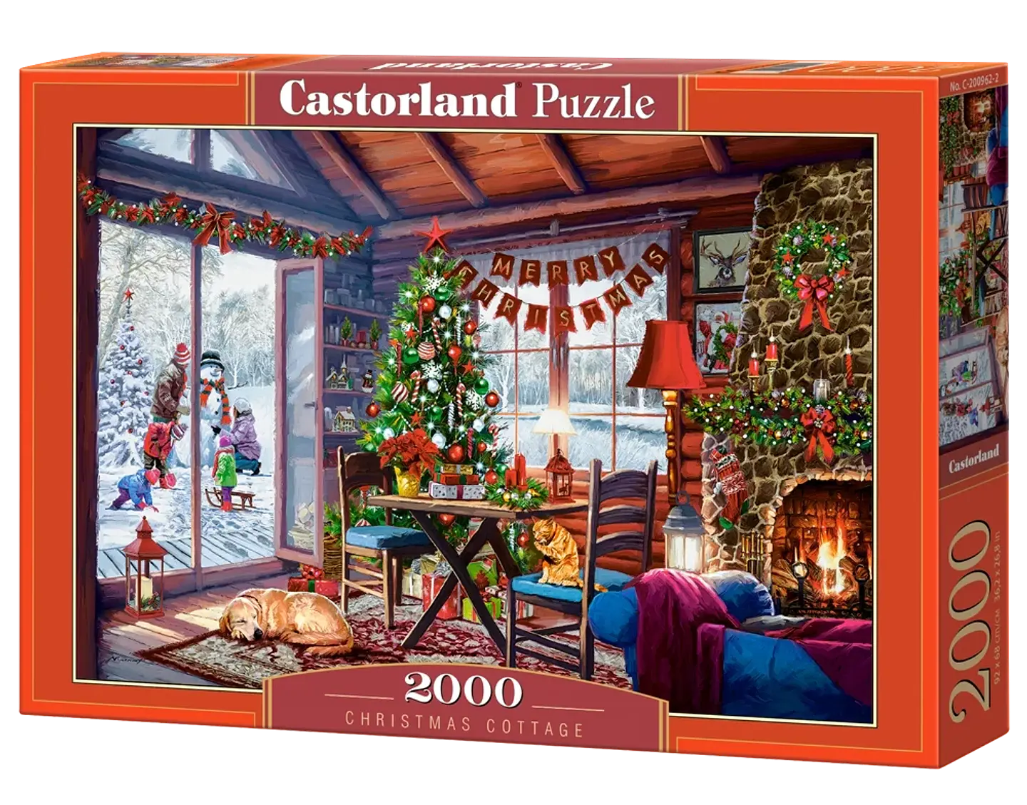 Puzzle 2000 Piezas | Cabaña Navideña 1