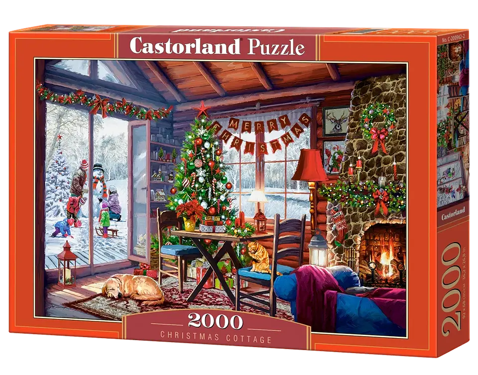Puzzle 2000 Piezas | Cabaña Navideña 1