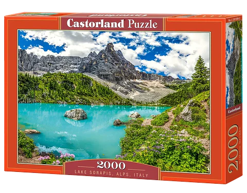 Puzzle 2000 Piezas | Lago Sorapis, Alpes, Italia