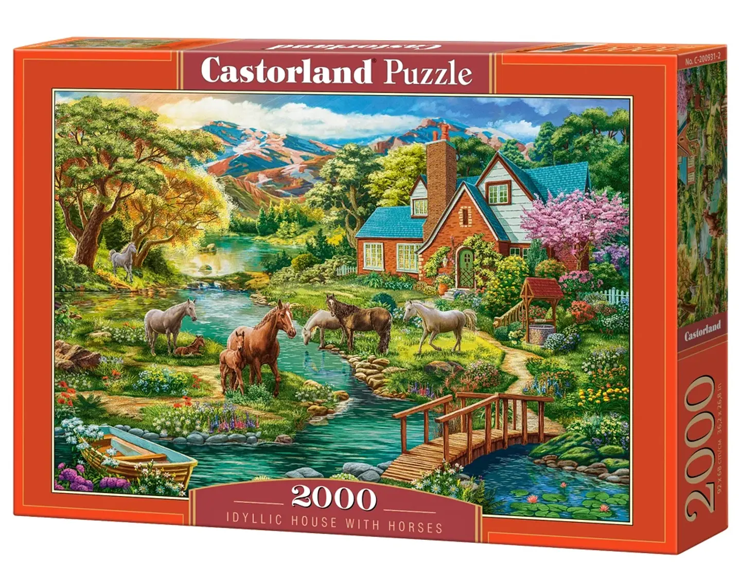 Puzzle 2000 Piezas | Casa Idílica con Caballos 1
