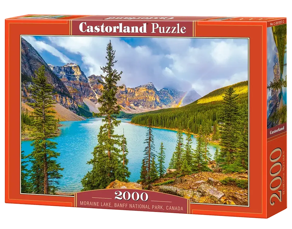 Puzzle 2000 Piezas | Lago Moraine, Parque Nacional Banff, Canadá 1