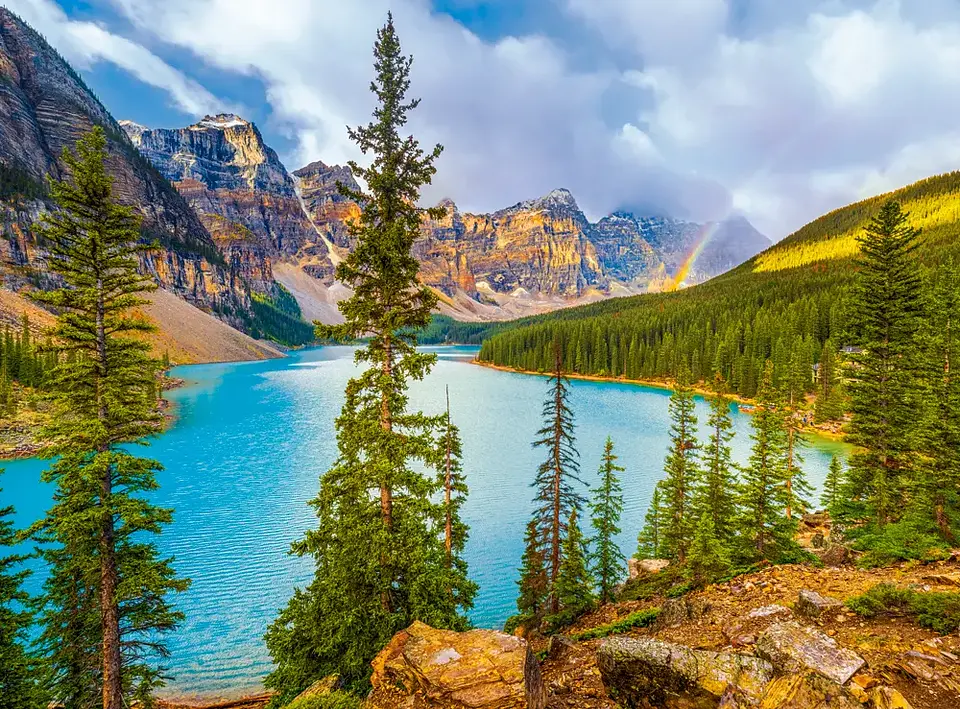 Puzzle 2000 Piezas | Lago Moraine, Parque Nacional Banff, Canadá 2
