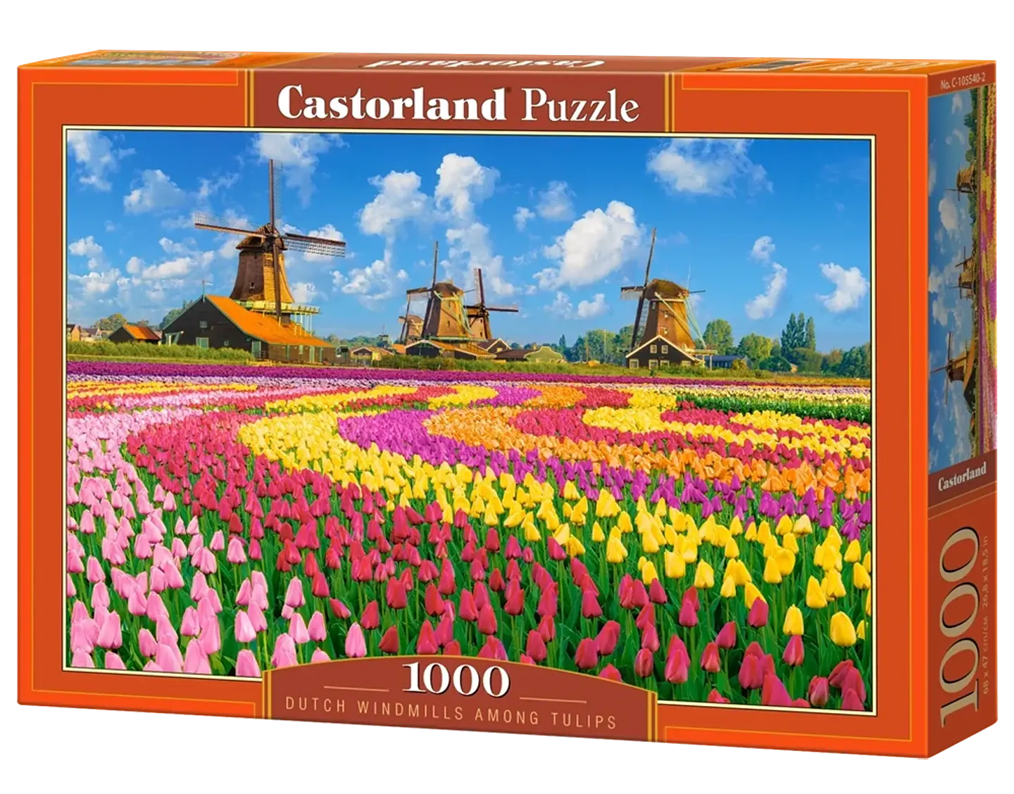 Puzzle 1000 Piezas | Molinos Holandeses entre Tulipanes 1