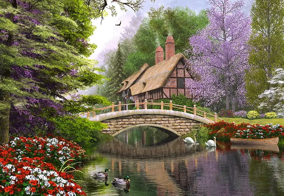 Puzzle 1000 Piezas | Cabaña junto al Río 2