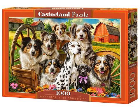 Puzzle 1000 Piezas | Perros Felices en el Campo
