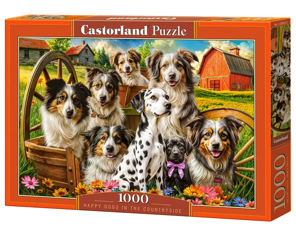 Puzzle 1000 Piezas | Perros Felices en el Campo 1