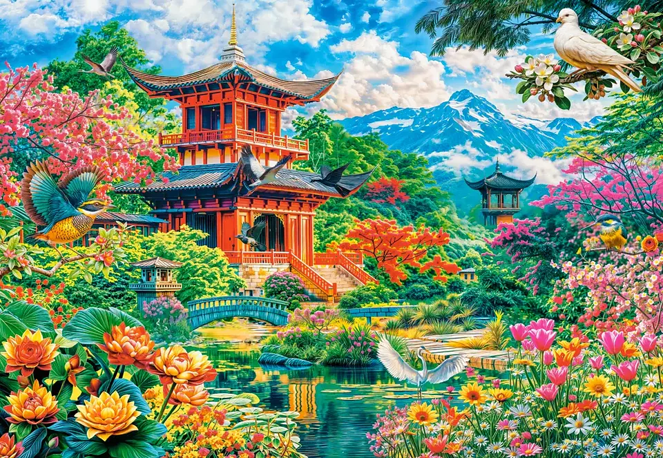 Puzzle 1000 Piezas | Jardín Primaveral de la Armonía 2