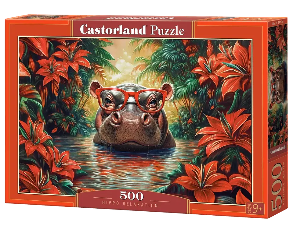Puzzle 500 Piezas | Relajación de Hipopótamo 1