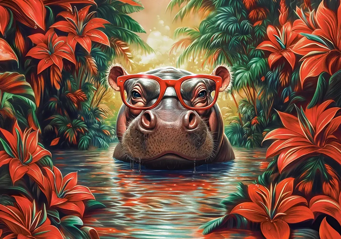 Puzzle 500 Piezas | Relajación de Hipopótamo 2