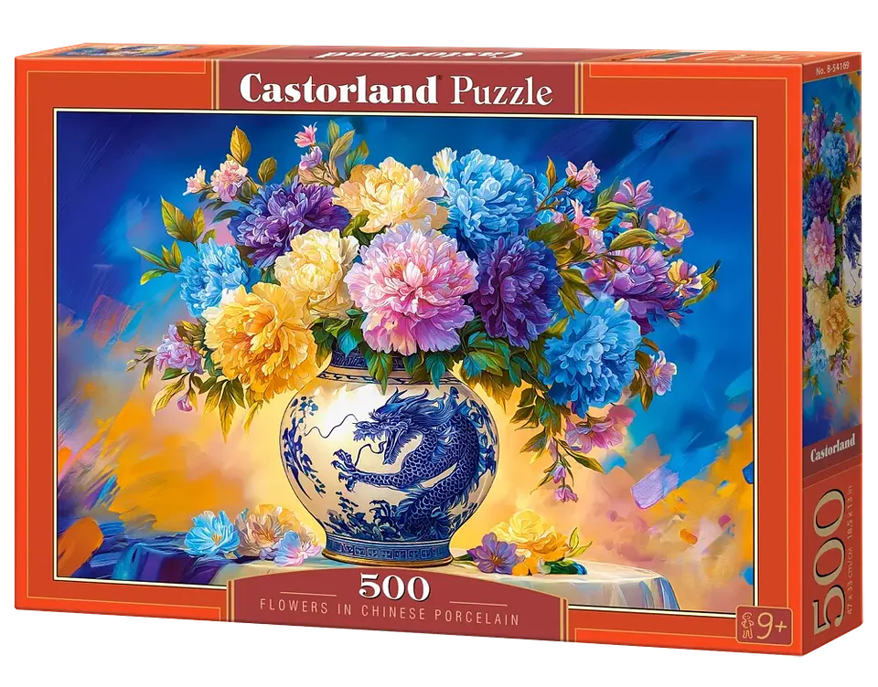 Puzzle 500 Piezas | Flores en Porcelana China 1